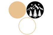 Mountain Scene Sign SVG, Layered, an Object Graphic by Libby Wishes (Thumbnail 4 of 4)