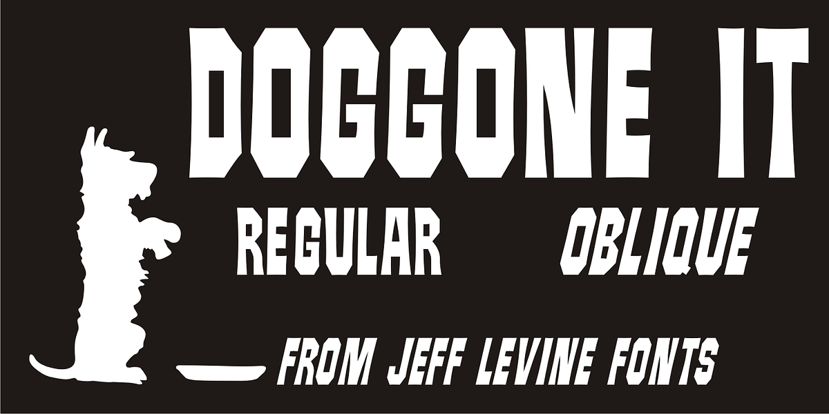 Doggone It JNL, a Sans Serif Font by Jeff Levine Fonts