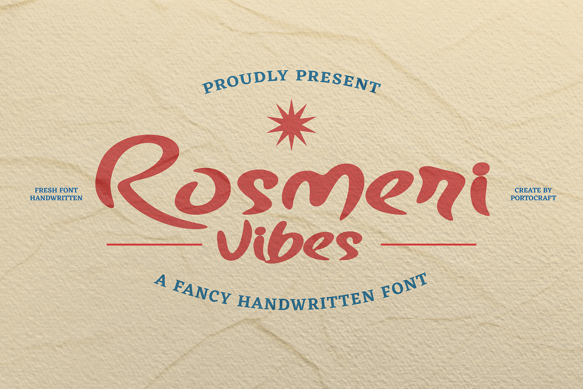 Rosmeni Vibes – A Fancy Handwritten, a Handwritten Font by Portocraft (Photo 1 of 10)
