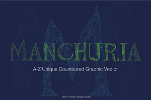 Manchuria, A-Z Unique Graphic Letter