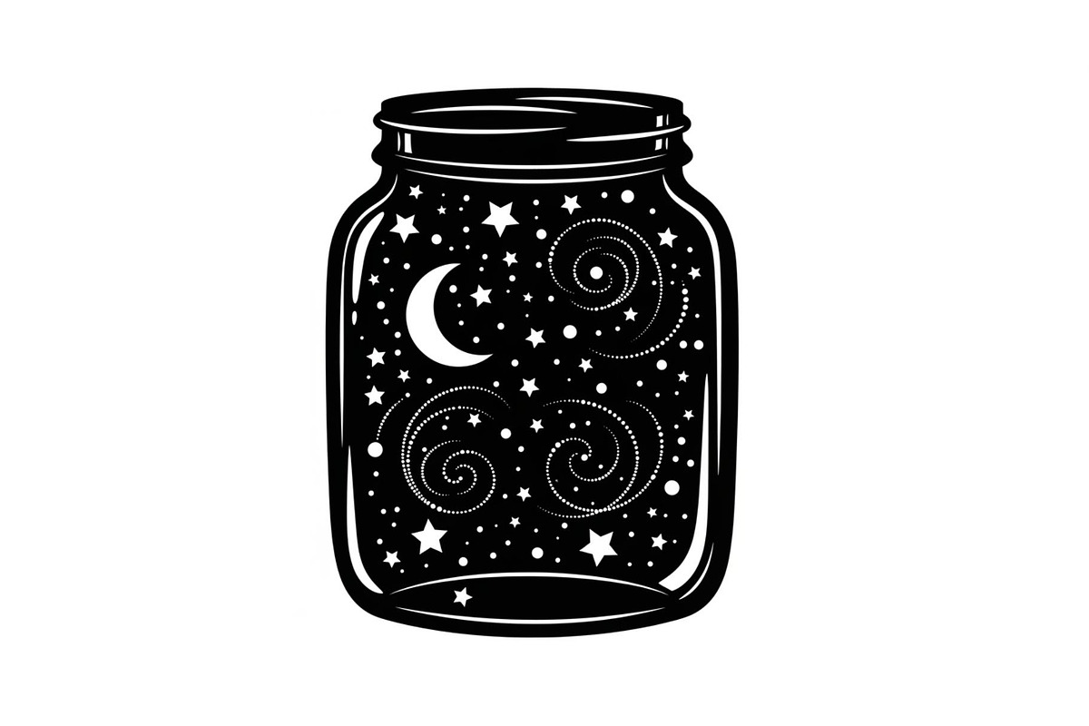 Cosmic Galaxy Jar Design Bundle, an Illustration by Creativeshirt (Photo 4 of 31)