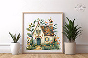 Folk Cottage Homes Clipart Set, an Object Illustration by The Twin Lakes Studio (Thumbnail 10 of 10)