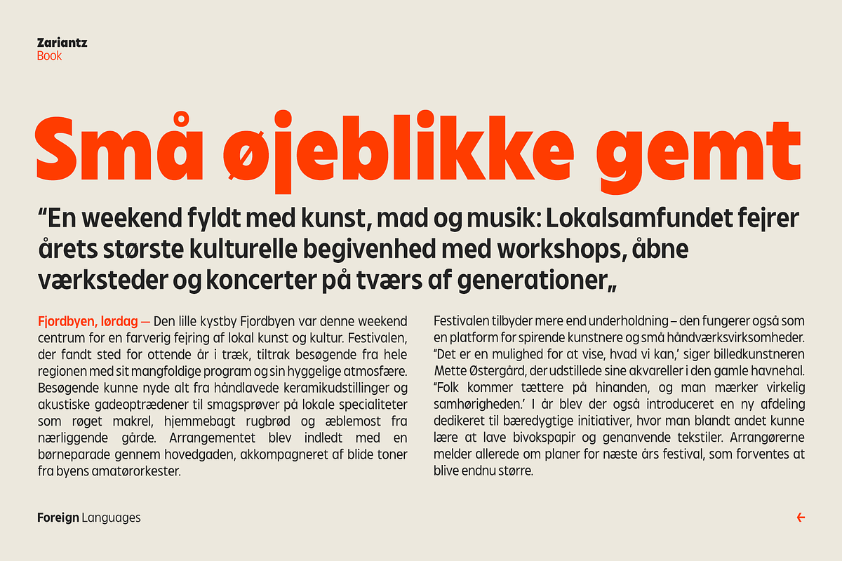 Zariantz Book, a Sans Serif Font by Unio Designs (Photo 9 of 17)