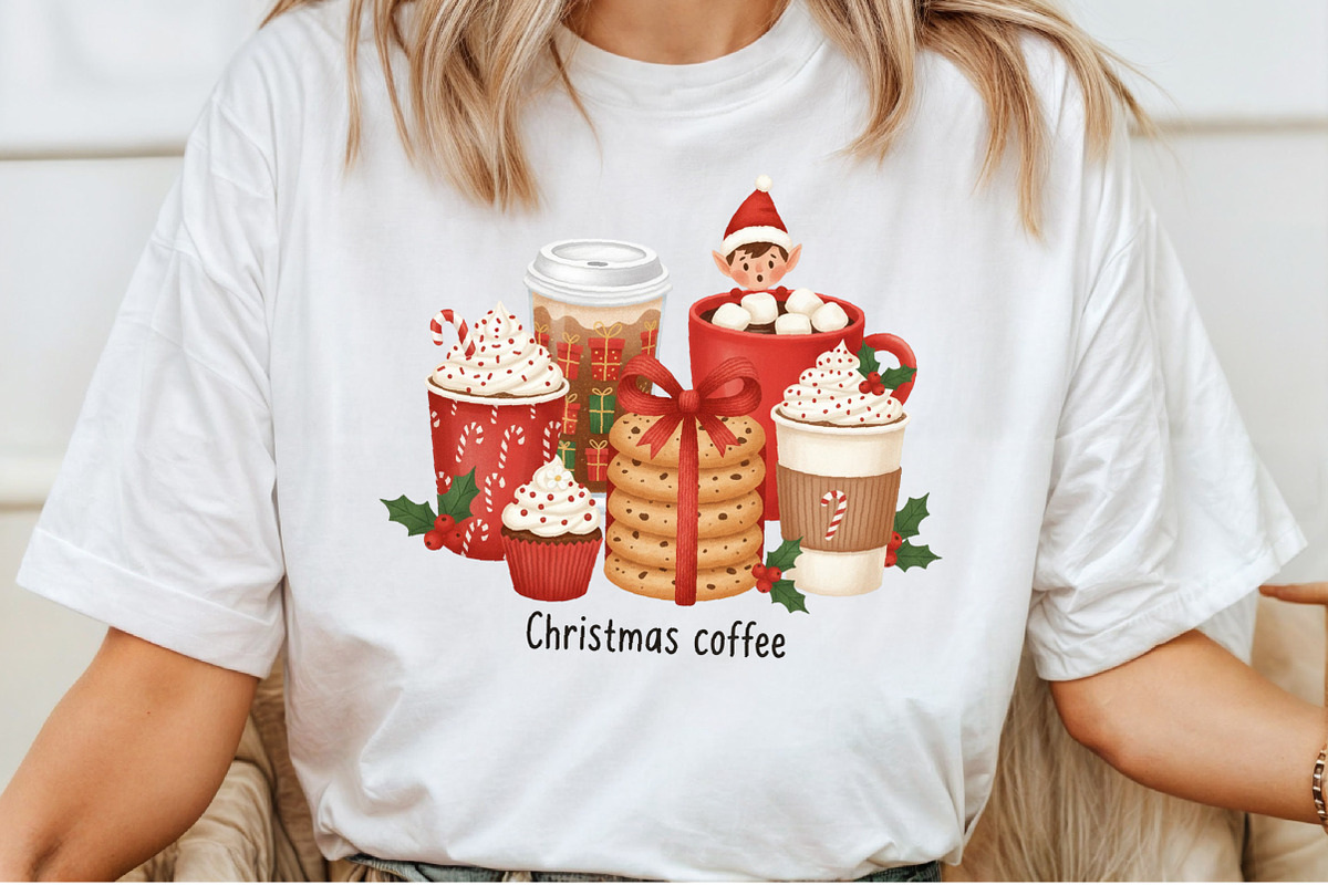 Christmas Coffee Sublimation PNG, an Illustration by Craft Nest (Photo 4 of 6)
