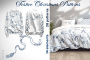 Festive Christmas patterns, a Decorative Illustration by LanaDzi (Thumbnail 21 of 25)