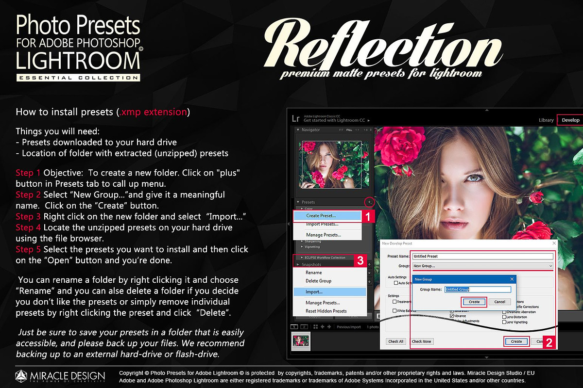 Presets for Lightroom / Reflection, an Action Add-On by Miracle_Design (Photo 31 of 31)
