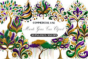 Mardi Gras Tree Clipart, an Illustration by Black Bird Studio (Thumbnail 1 of 7)