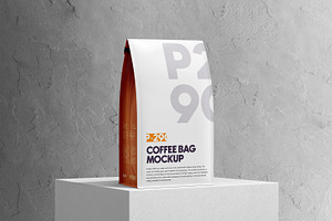 Coffee Pouch Bag Mockup