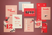Simple Wedding Invitation Set, an Invitation Template by graphicook (Thumbnail 1 of 3)