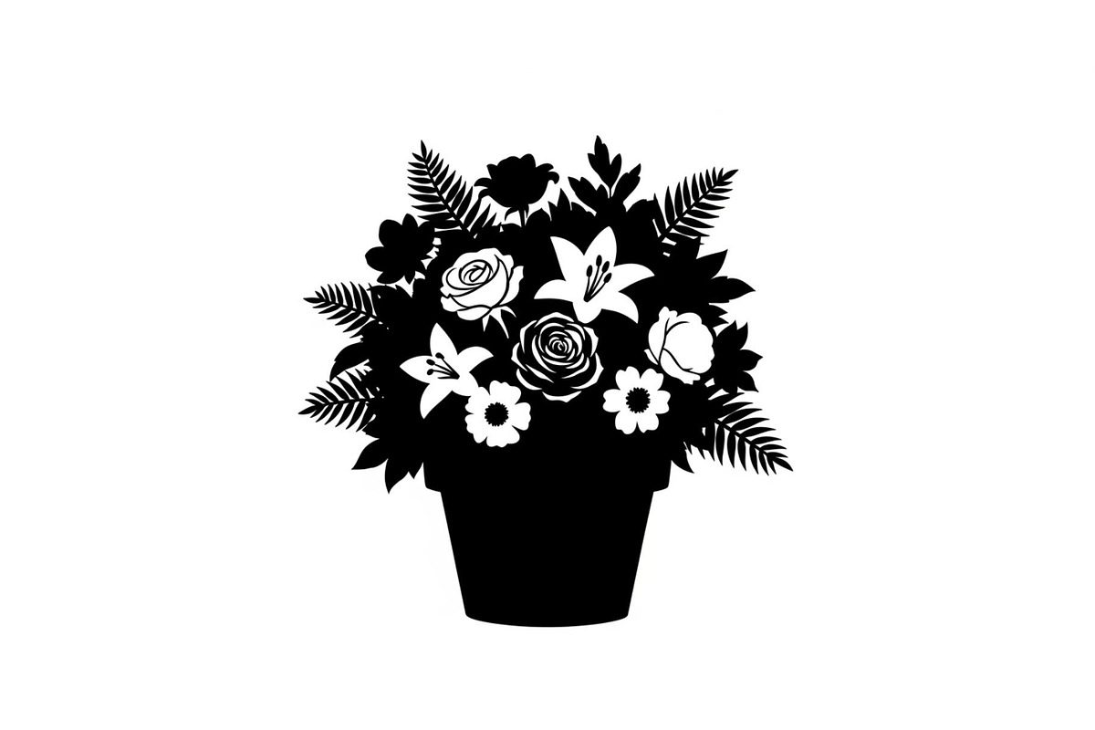 Flower Pot Silhouette Vector Bundle, an Illustration by jahid234 (Photo 26 of 49)