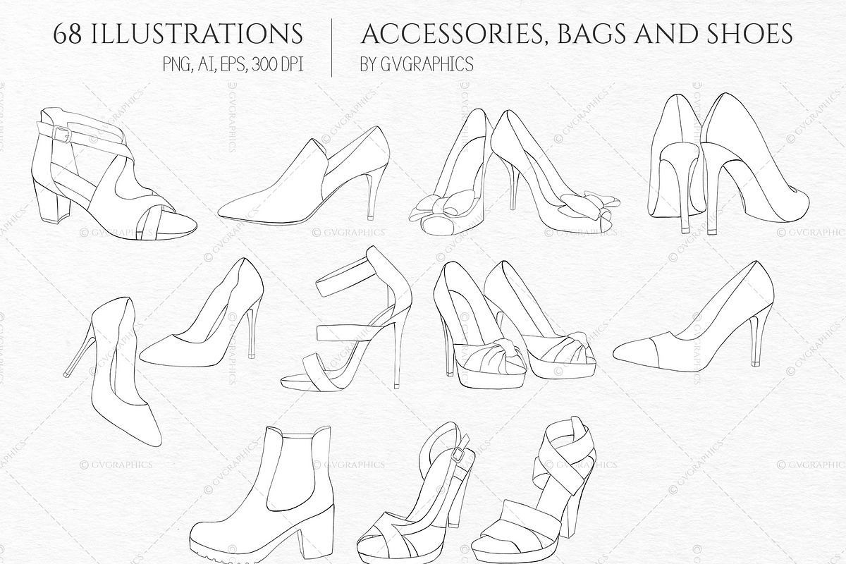 Accessories, Bags and Shoes, an Object Illustration by GVGraphics (Photo 3 of 7)