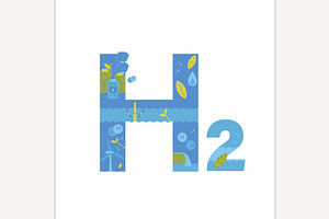 Green and blue hydrogen production., an Object Illustration by Anna's Shop