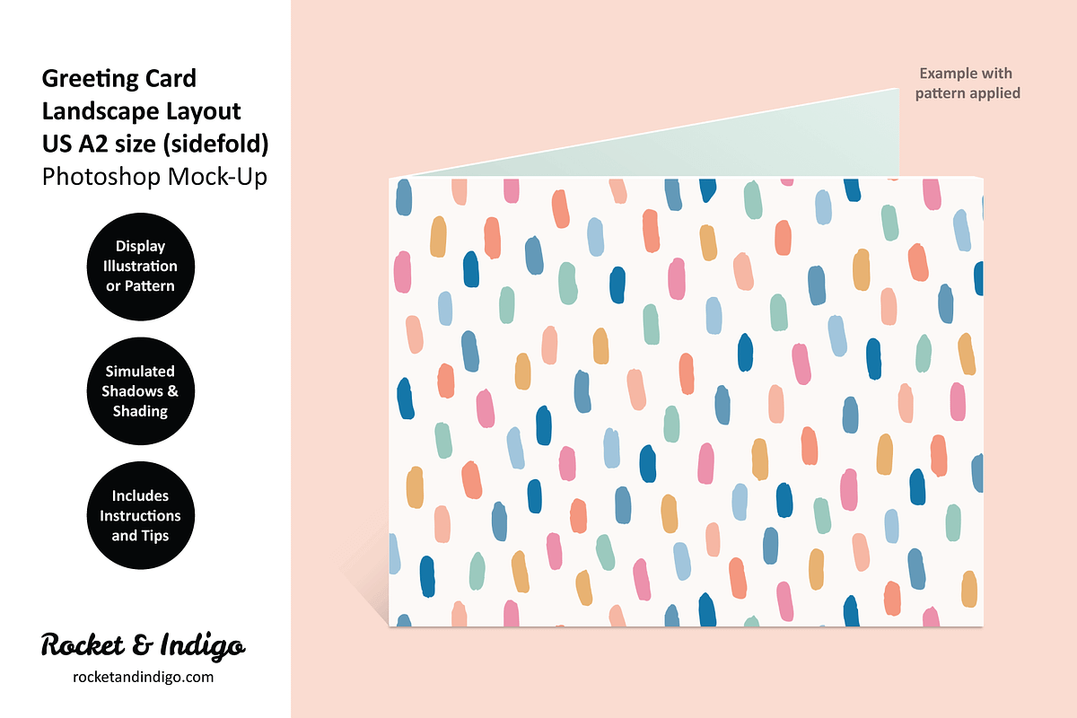 US A2 Greeting Card PS Mockup 7, a Product Mockup by Rocket & Indigo (Photo 4 of 8)