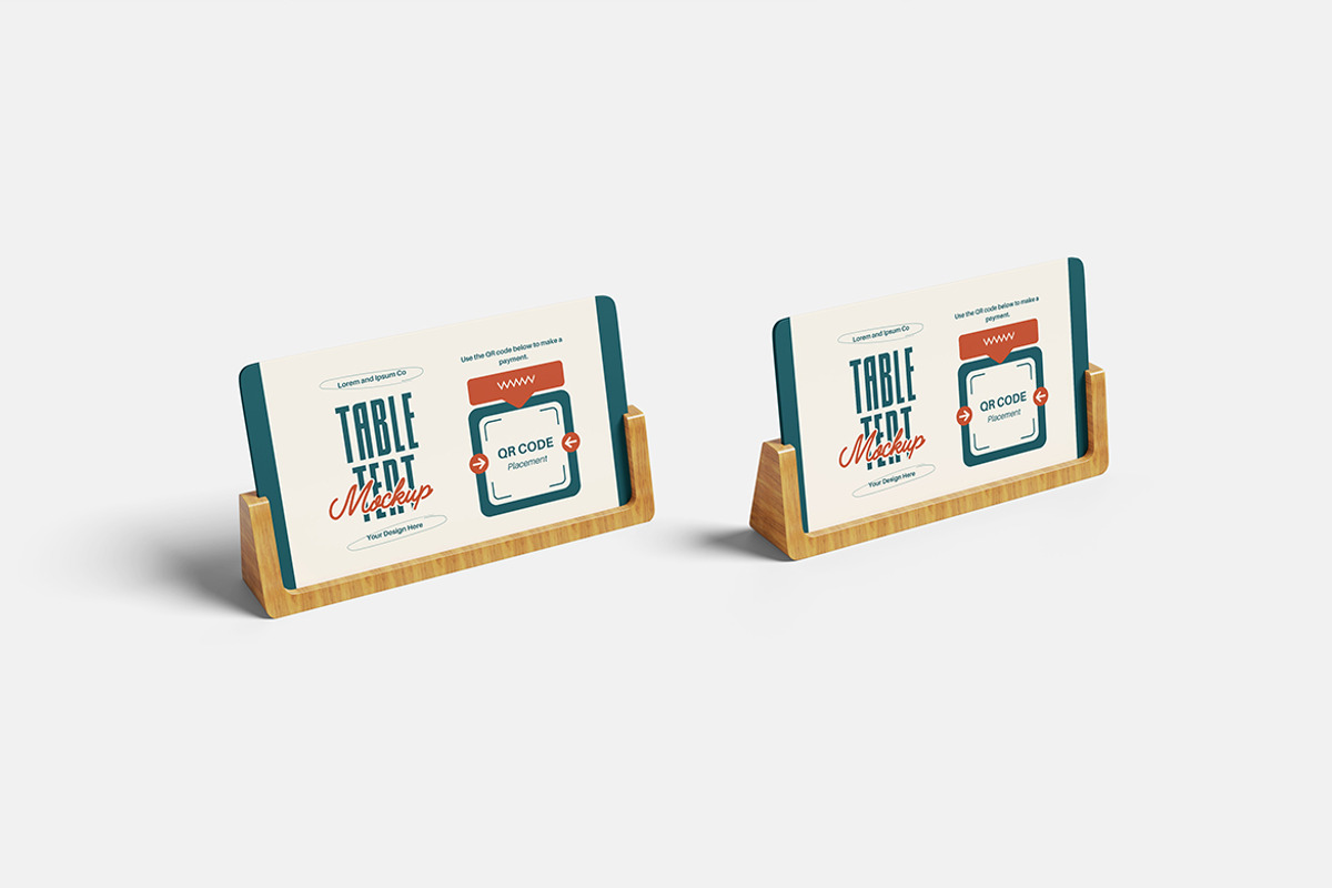 Table Tent Mockup, a Product Mockup by bimockup (Photo 6 of 6)