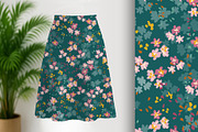 Misty Meadow Floral Seamless Repeat, a Pattern Graphic by Sharon Schwalbe (Thumbnail 1 of 7)