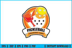 Pickleball Training Camp Logo Design, a Sport Illustration by Handy Arts Studio