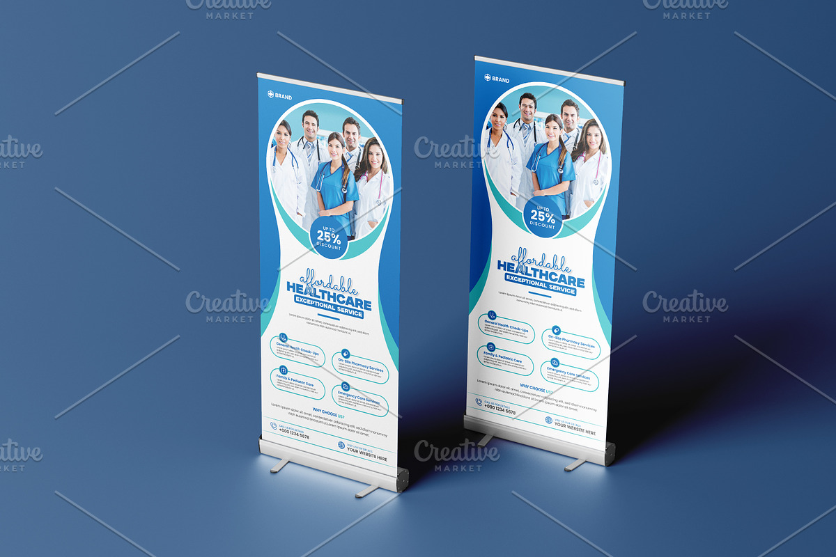Healthcare Roll-up Banner Template, a Poster Template by vectorlnk (Photo 2 of 4)