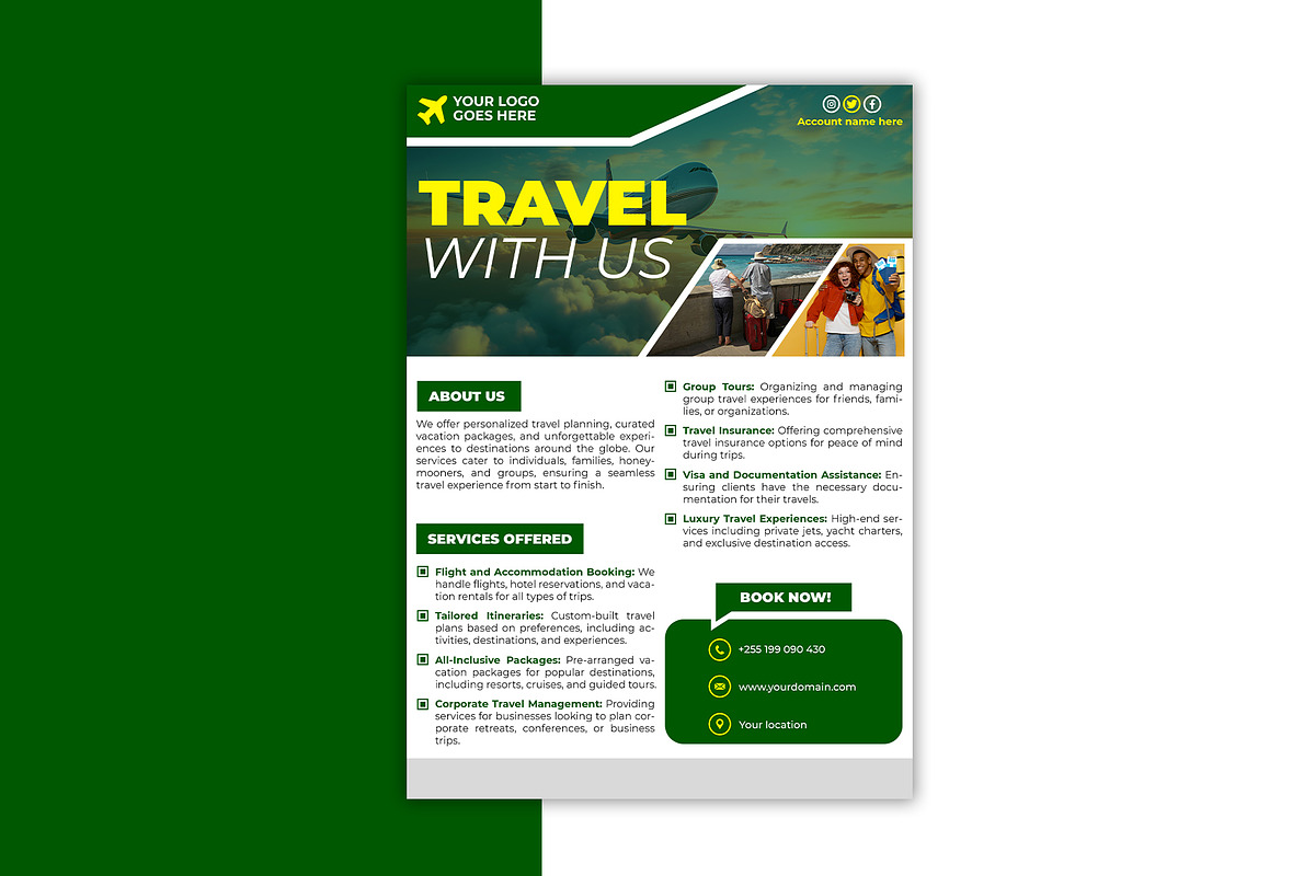 9 A4 Professional Flyer Templates, a Marketing Template by Triple M Graphics (Photo 7 of 10)