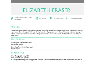 Simple Resume Template Word Format