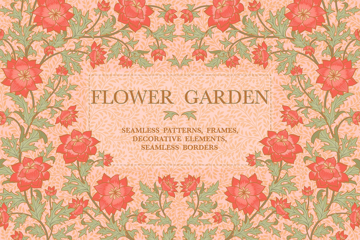 FLOWER GARDEN, a Pattern Graphic by Irina Skaska (Photo 1 of 11)