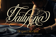 Tailyona, a Script Font by Burntilldead (Thumbnail 1 of 12)