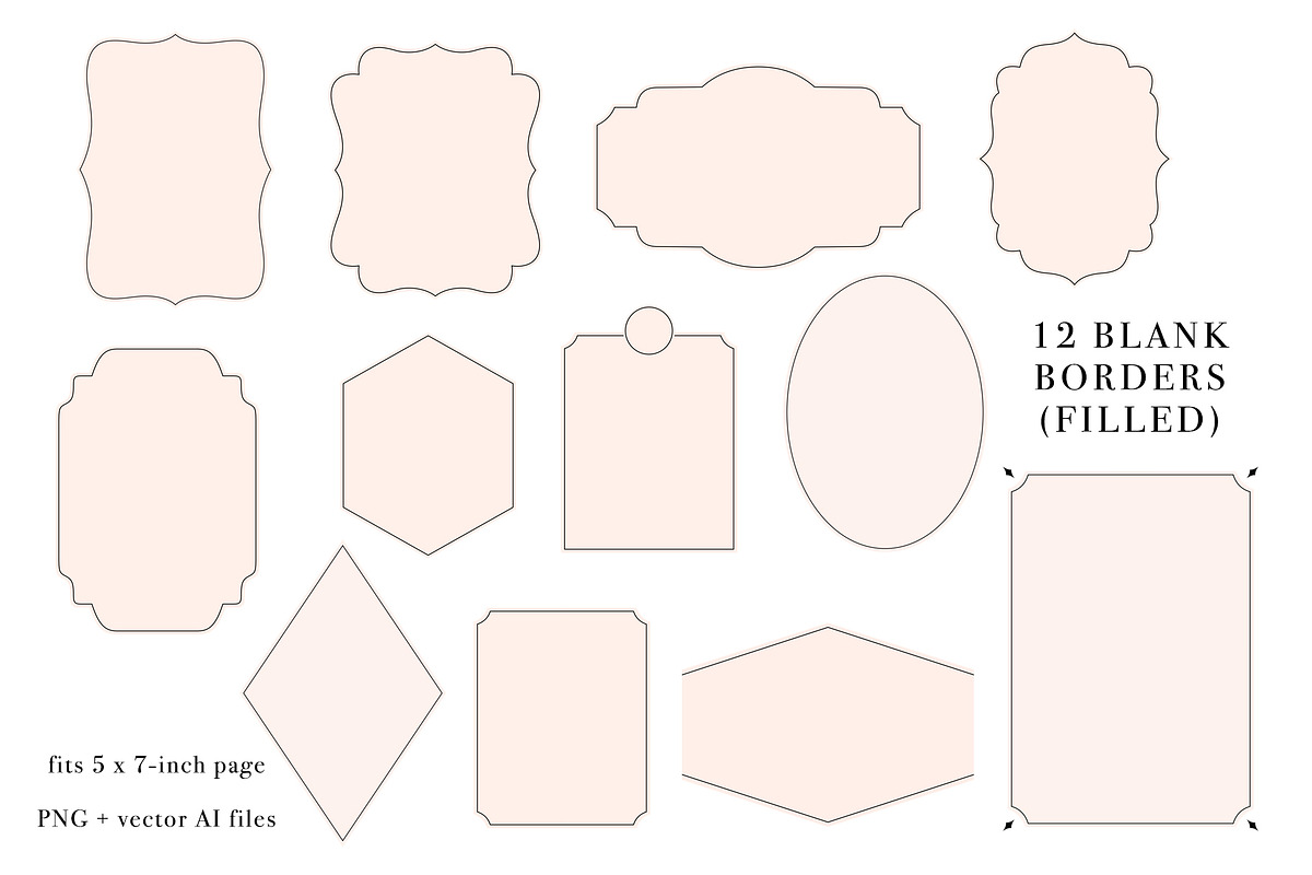 Sale- Floral Borders Design Set, an Illustration by Art by Lin (Photo 6 of 7)