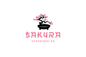 Sakura icon template illustration