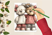 Teddy Bear Valentine Day Clipart, an Illustration by DreamCafeArt (Thumbnail 6 of 6)