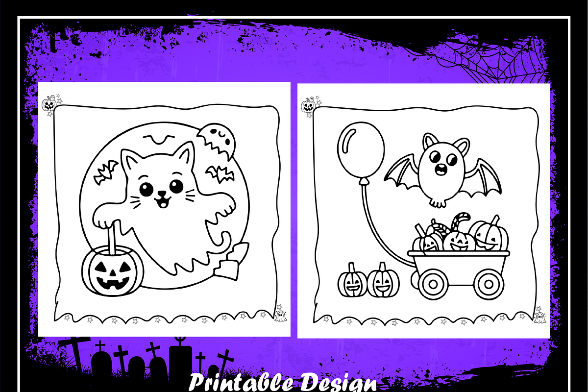 Adorable Cute Halloween Kids Color, an Animal Illustration by Printable Design Store (Photo 8 of 9)
