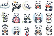 Funny Panda Sketch Art Clipart, an Illustration by Designking (Thumbnail 3 of 5)