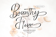 Bounthy Flow | Handwritten Script, a Script Font by Denustudios (Thumbnail 1 of 15)