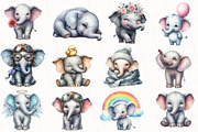 Cute Elephant Sublimation Clipart, an Illustration by OK Design (Thumbnail 4 of 5)