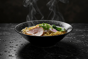 Traditional Japanese ramen with nood, a Food & Drink Photo by professorinc