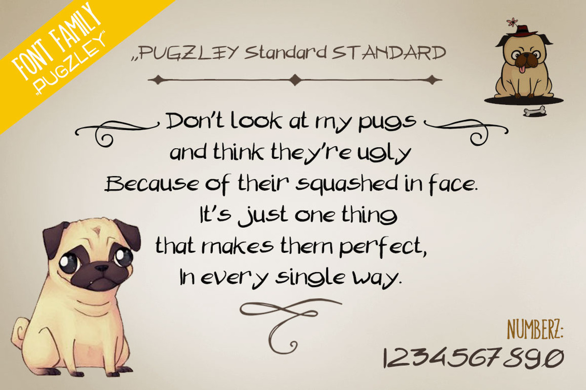 11 Handmade Font Family Pugzley, a Font by the little wonder shop (Photo 9 of 14)