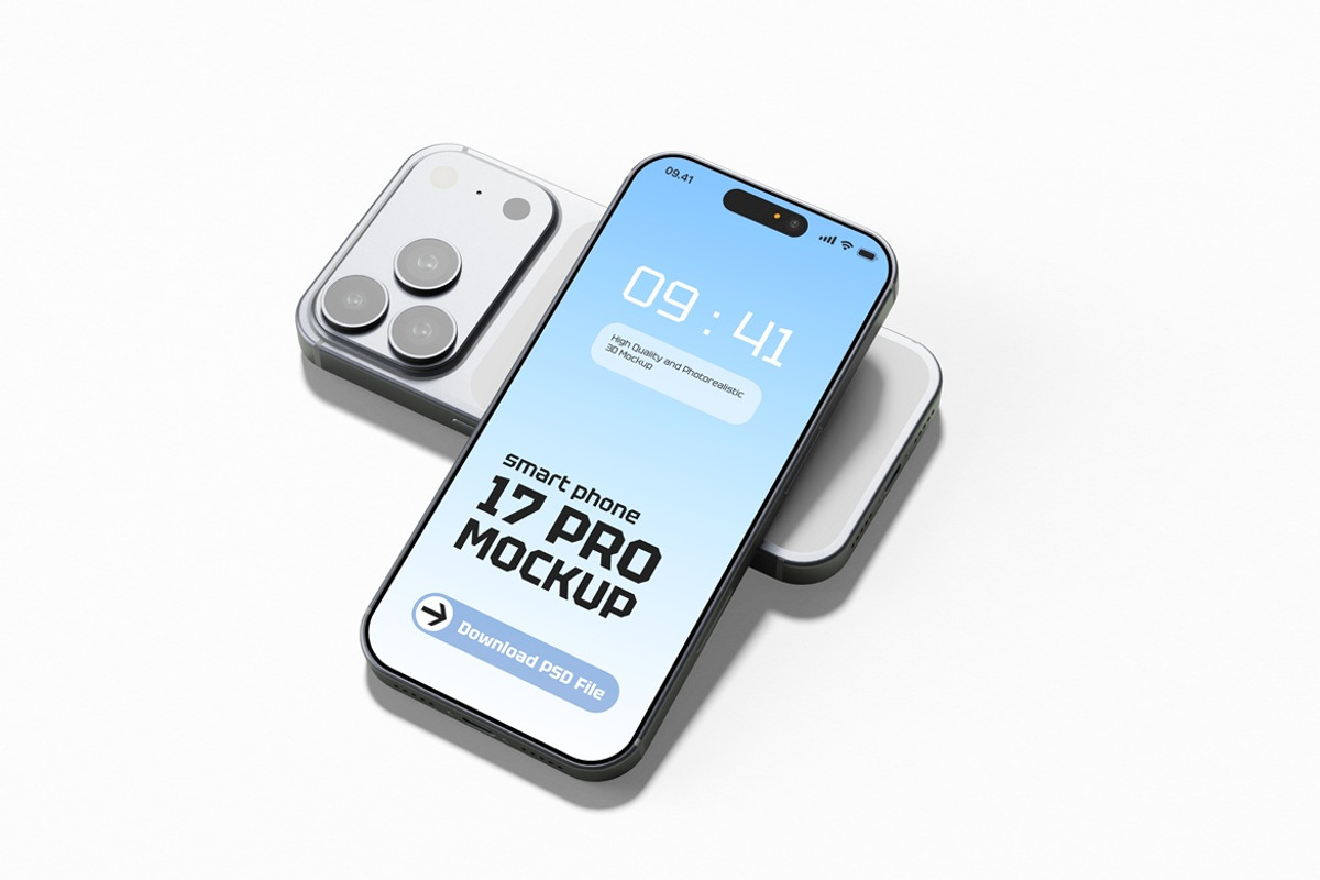 iPhone 17 Pro Mockup, an iPhone Mockup by Graphic Deal (Photo 3 of 6)