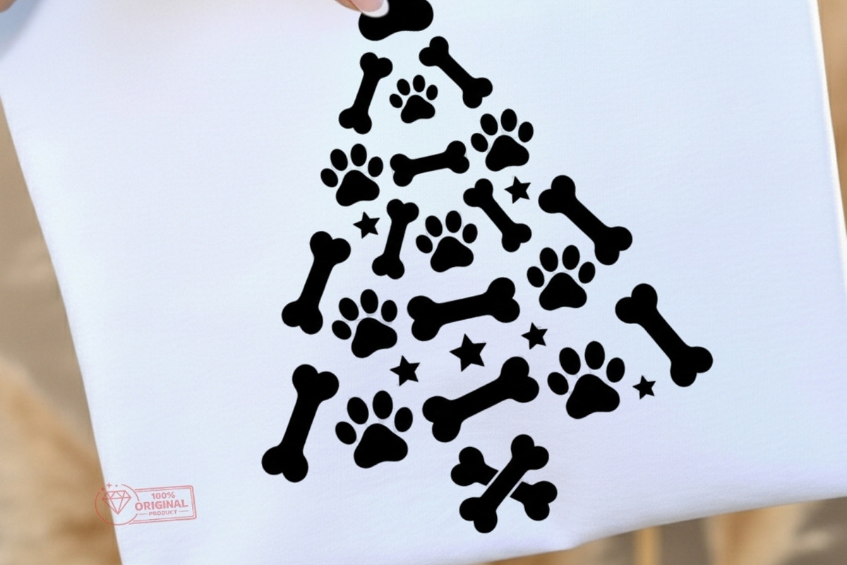 Christmas Paw Print PNG Bundle, a Seasonal Illustration by Tanya Kart (Photo 4 of 9)