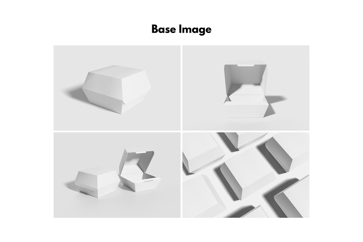 Burger Takeout Box Mockup, a Packaging Mockup by DSNA Mockup (Photo 6 of 6)