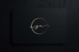 Letter ZN Handwritten Signature Logo