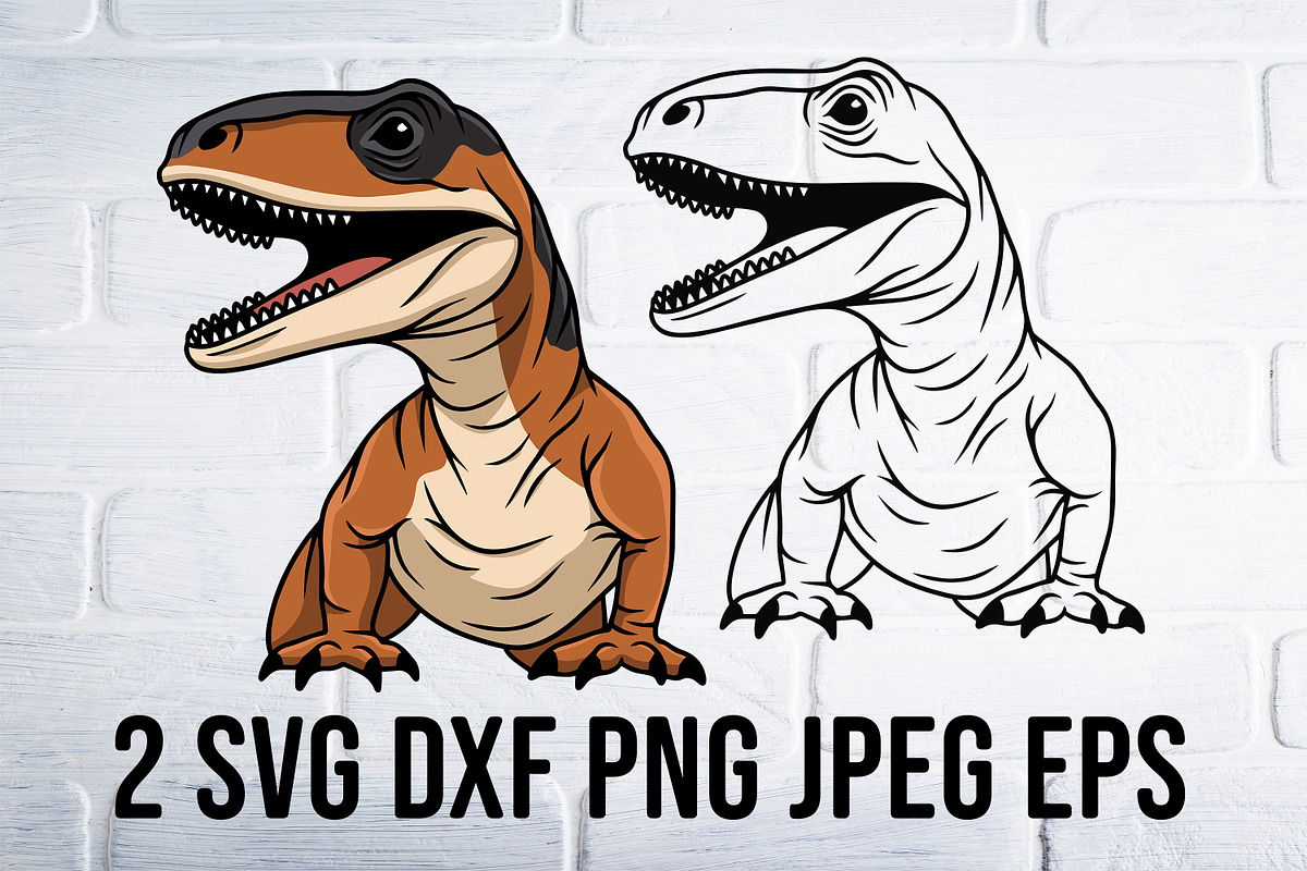Velociraptor Svg, Dinosaur clipart, an Animal Illustration by Bila Vorona (Photo 1 of 3)