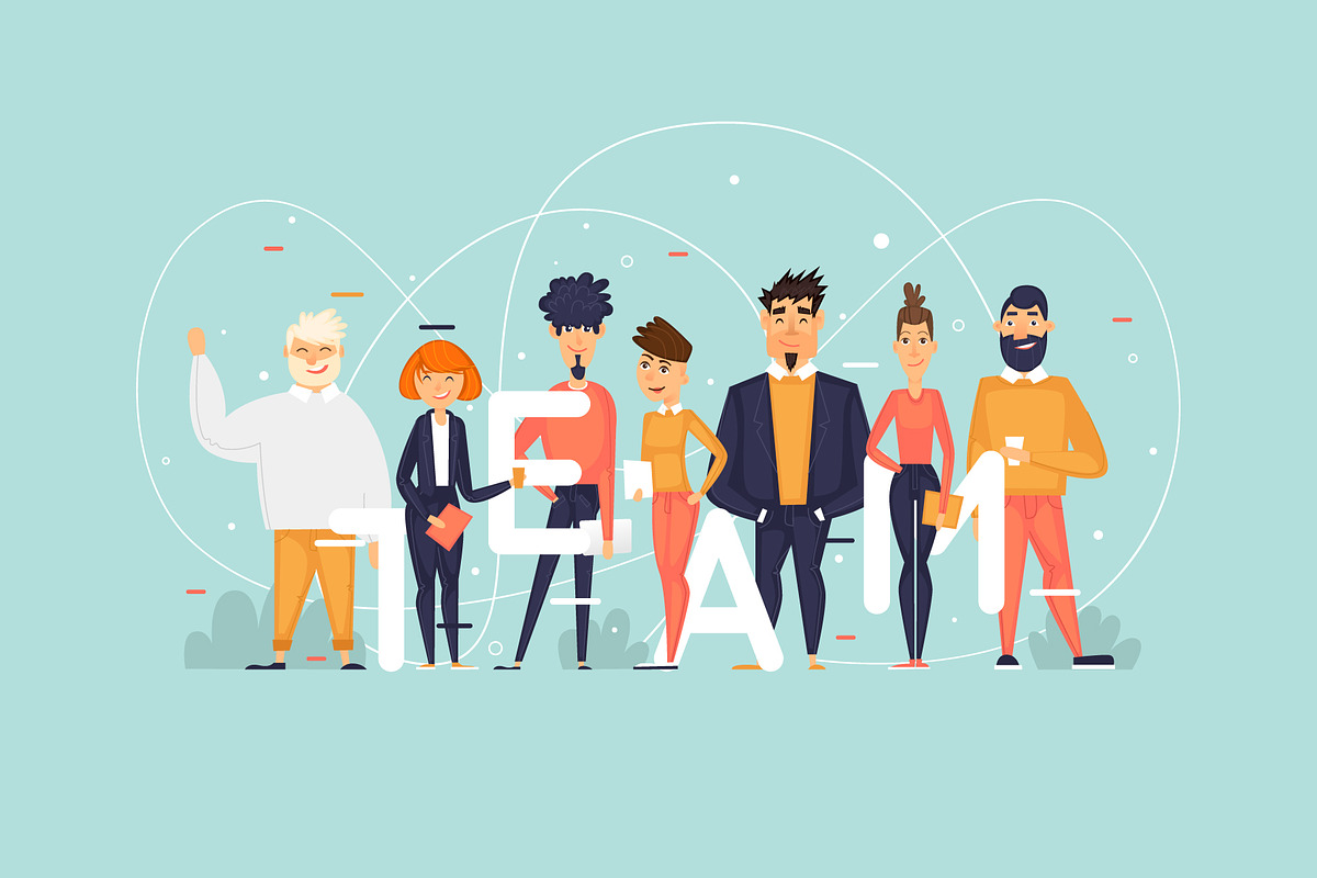 Business characters, team, about us., a Person Illustration by Podis (Photo 3 of 3)