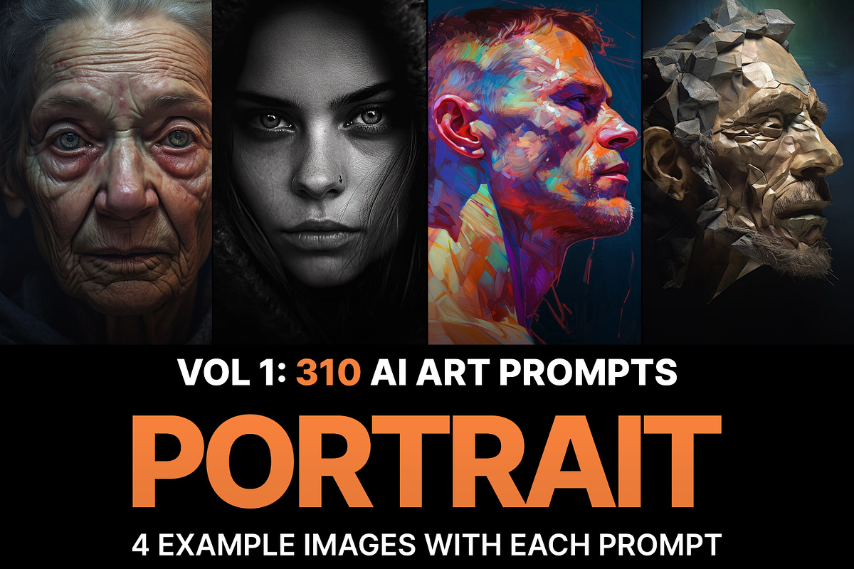 310 Midjourney Portrait Prompts, a Person Illustration by Sevenstyles (Photo 1 of 10)