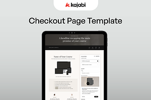 Kajabi Checkout Template, a Landing Page Template by Pixel & Flow