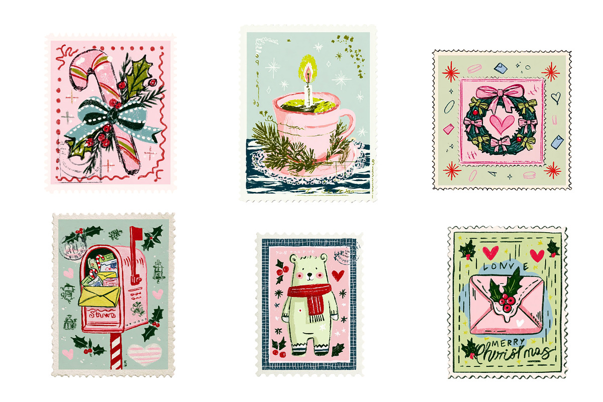 hand drown bookish christmas clipart, an Illustration by CreationArt (Photo 2 of 4)