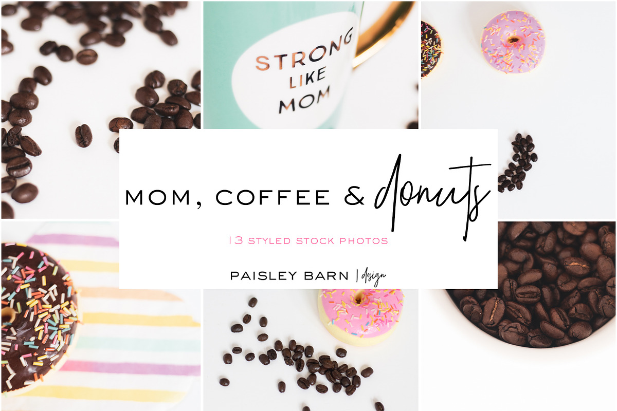 Mom + Coffee & Donuts = LUV, a Books & Magazine Mockup by Paisley Barn Design (Photo 1 of 2)