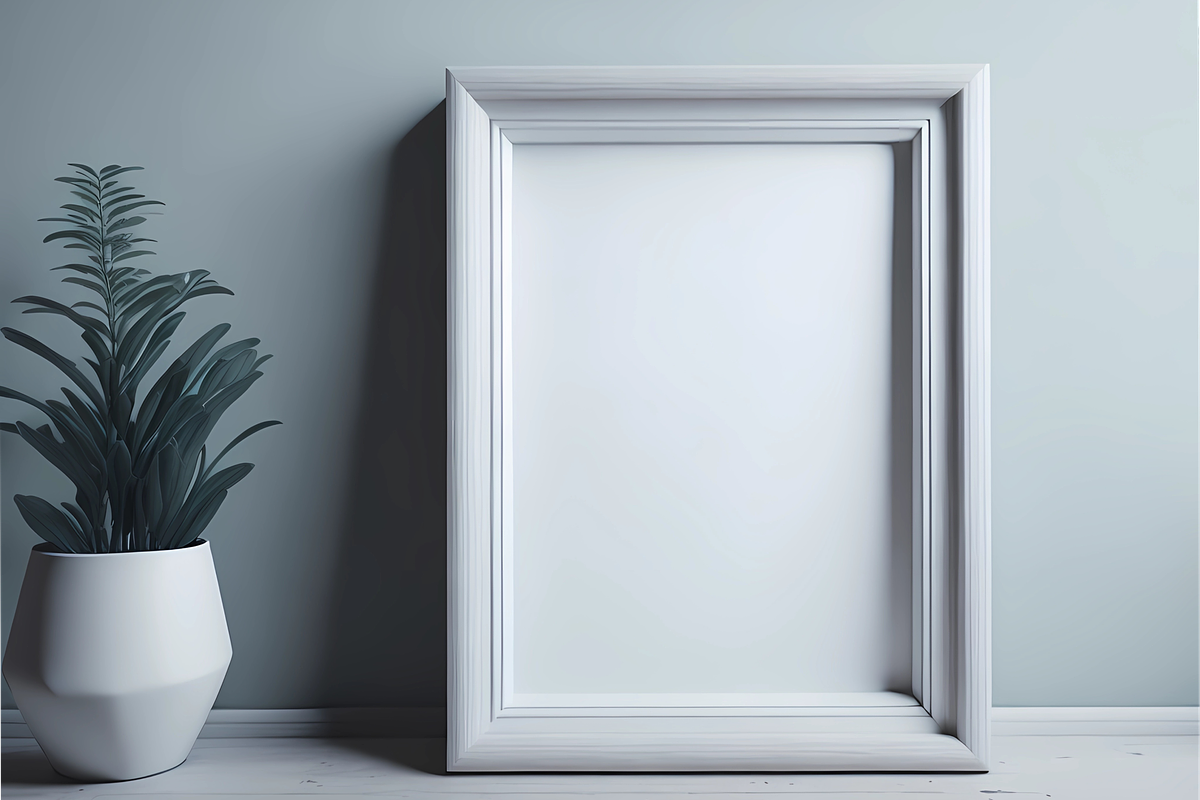 PSD Frame Mockup, Grey Wall Art, a Print Template by Ali's Designs (Photo 2 of 4)