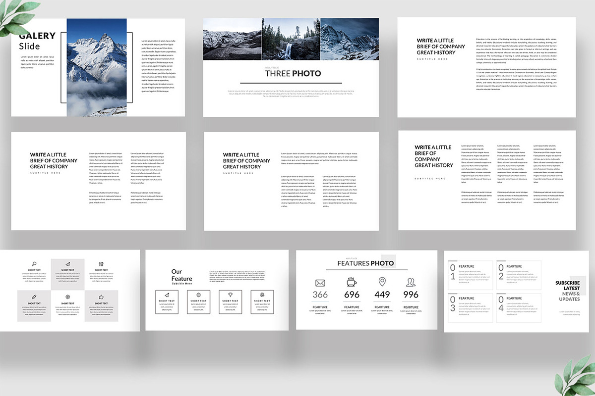 Cold Minimal Powerpoint, a Presentation Template by Infinity Vector Studio
