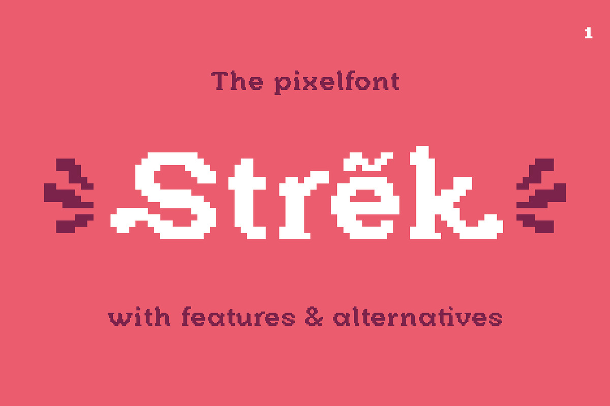 Strek – Pixel Font, a Sans Serif Font by Max Glimm Type (Photo 1 of 11)