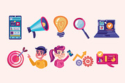 Marketing Strategy Illustration Set, a Templates & Theme by studiogstock (Thumbnail 1 of 2)