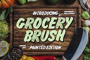 Grocery Brush & Hand (PLUS Extras), a Script Font by Tom Chalky (Thumbnail 1 of 10)