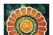 Muit Co · Retro Fruit Mandalas, a Food Illustration by milatovar (Thumbnail 9 of 22)